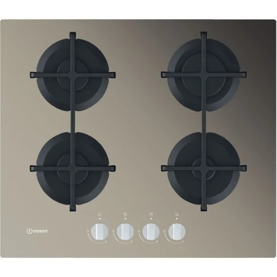 Piano Cottura Gas Indesit ING 61T/TD 60cm 4 Fuochi Vetro Tortora | Offerte Duegstore