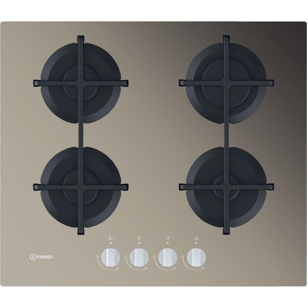Cottura Gas Indesit ING 61T/TD 60cm 4 Fuochi Vetro Tortora 提供迪格斯托尔