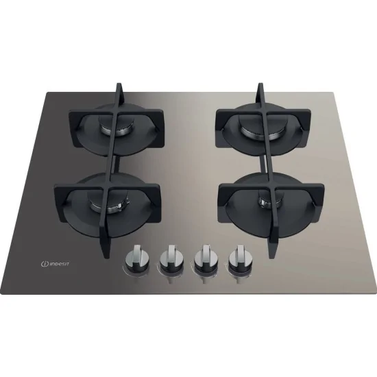 Cottura Gas Indesit ING 61T/TD 60cm 4 Fuochi Vetro Tortora 提供迪格斯托尔