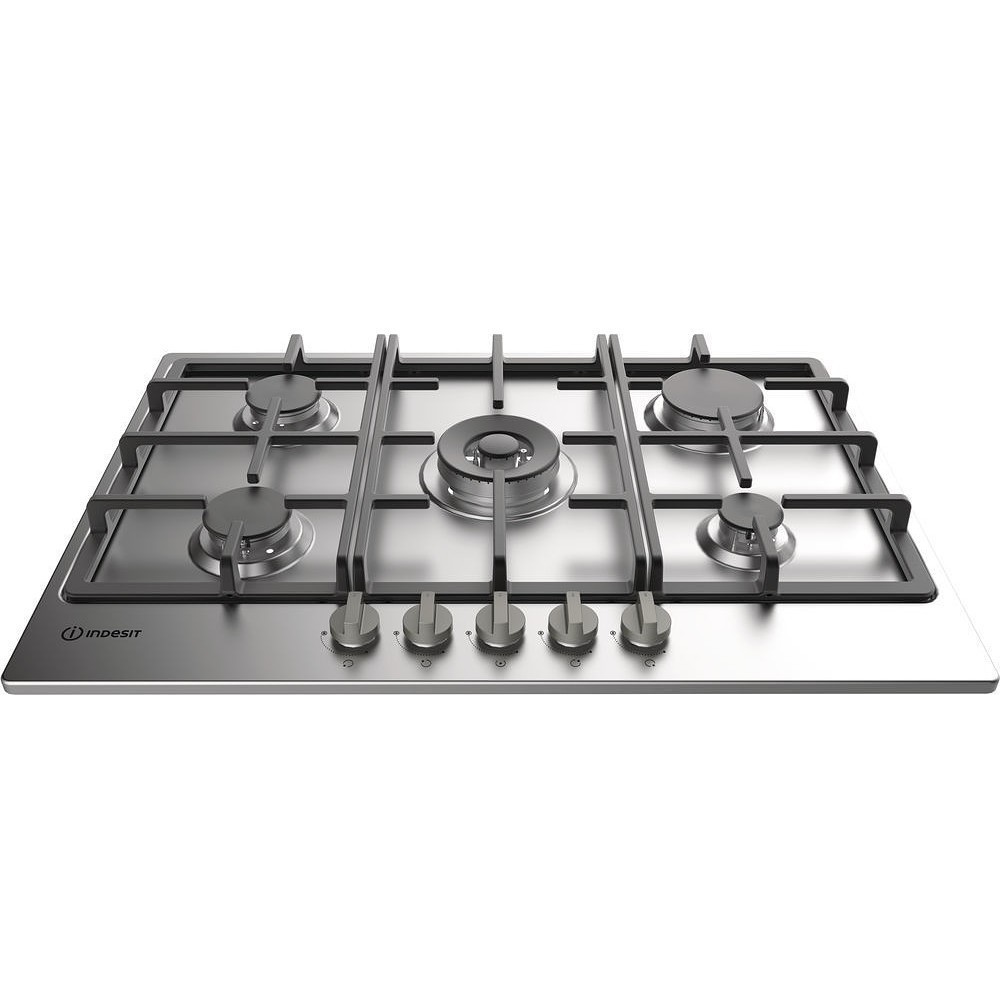 Plan Cottura Gas Indesit THP 751 W/IX/I IT 75cm 5 Fuochi Inox 提供迪格斯托尔