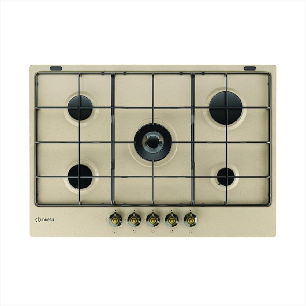 Indesit TH 752 /I (AV) 75 см Ivory - Газовая варочная панель с 5 конфорками | Duegstore