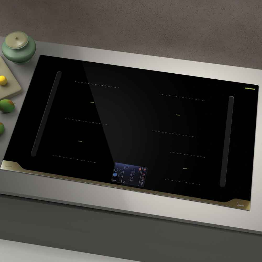 Induction plan Baraldi Diamond Luxor 01DIMLUXEBL83 with closed integrated hood