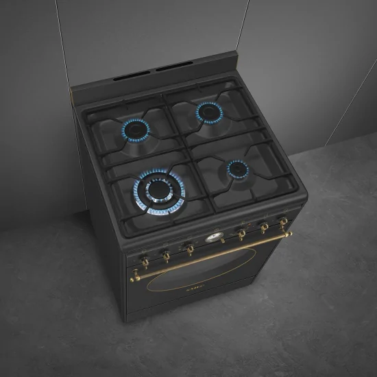 "Cucina a gas Smeg CO60GMAN2 antracite"