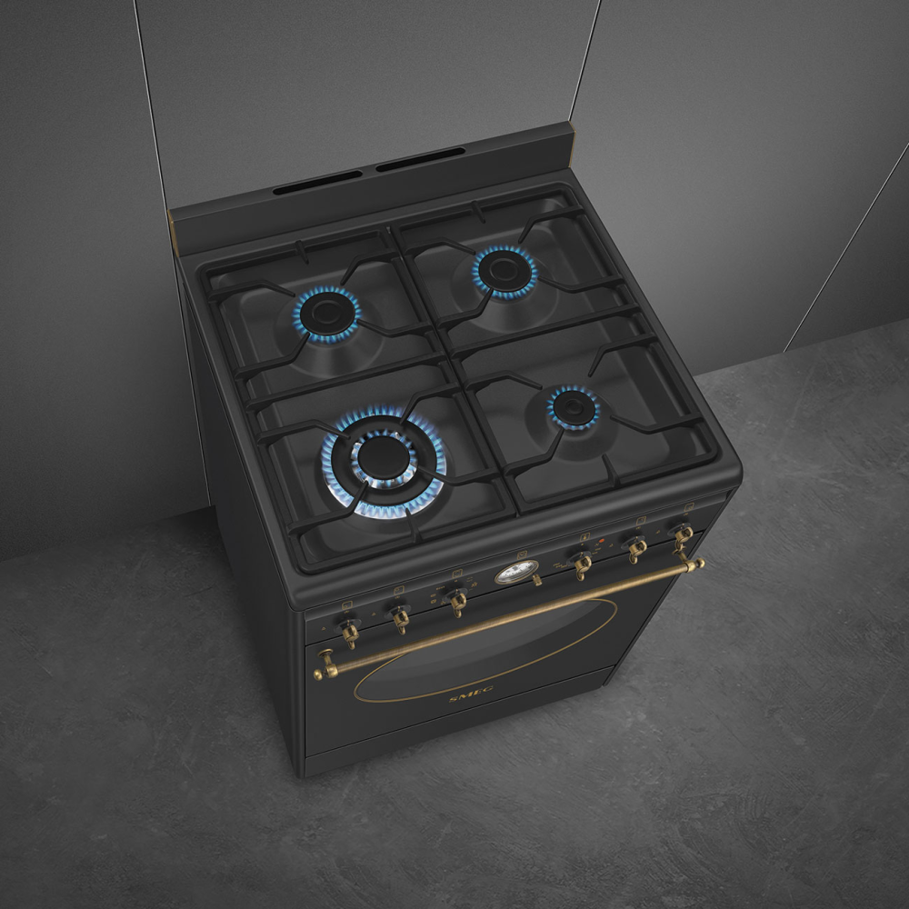 "Cucina a gas Smeg CO60GMAN2 antracite"