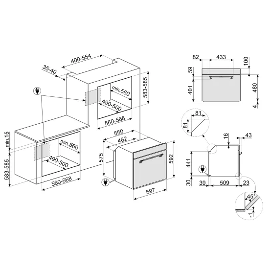 Confronto dimensioni con altri elettrodomestici da cucina