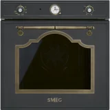 Front view of the SF67C1AO oven in anthracite color with handles