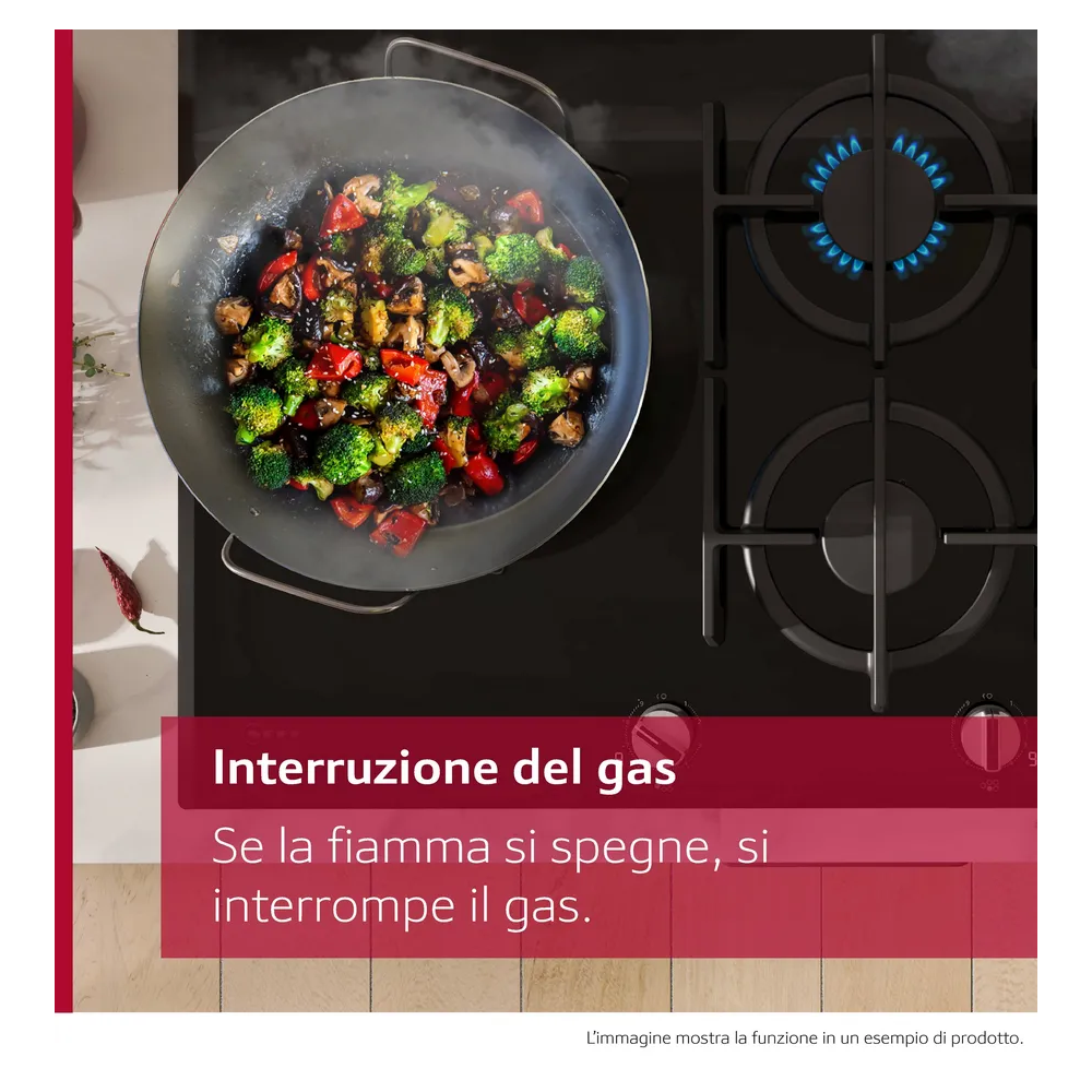 Gas hob 75 cm stainless steel t27ciq8n0