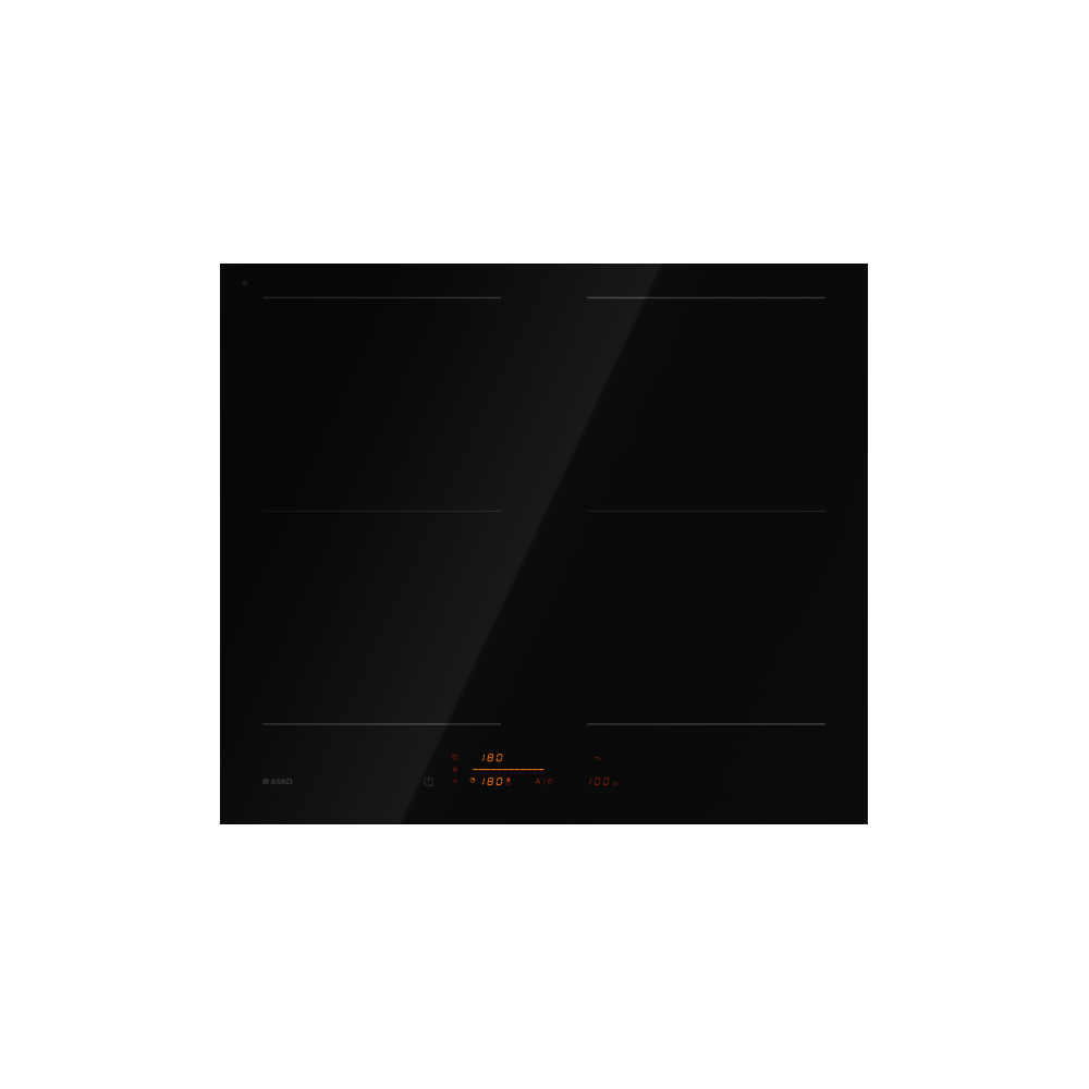 Plan d'induction Asko Bonjour 5643 FBG1 Noir 60 cm | Installer. flush | Duegstore