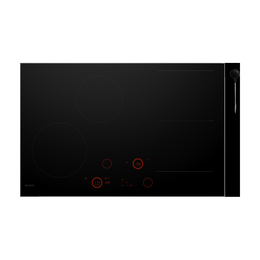 Plan d'induction Asko HID 824 GC 80 cm | Verre noir | Duegstore.com