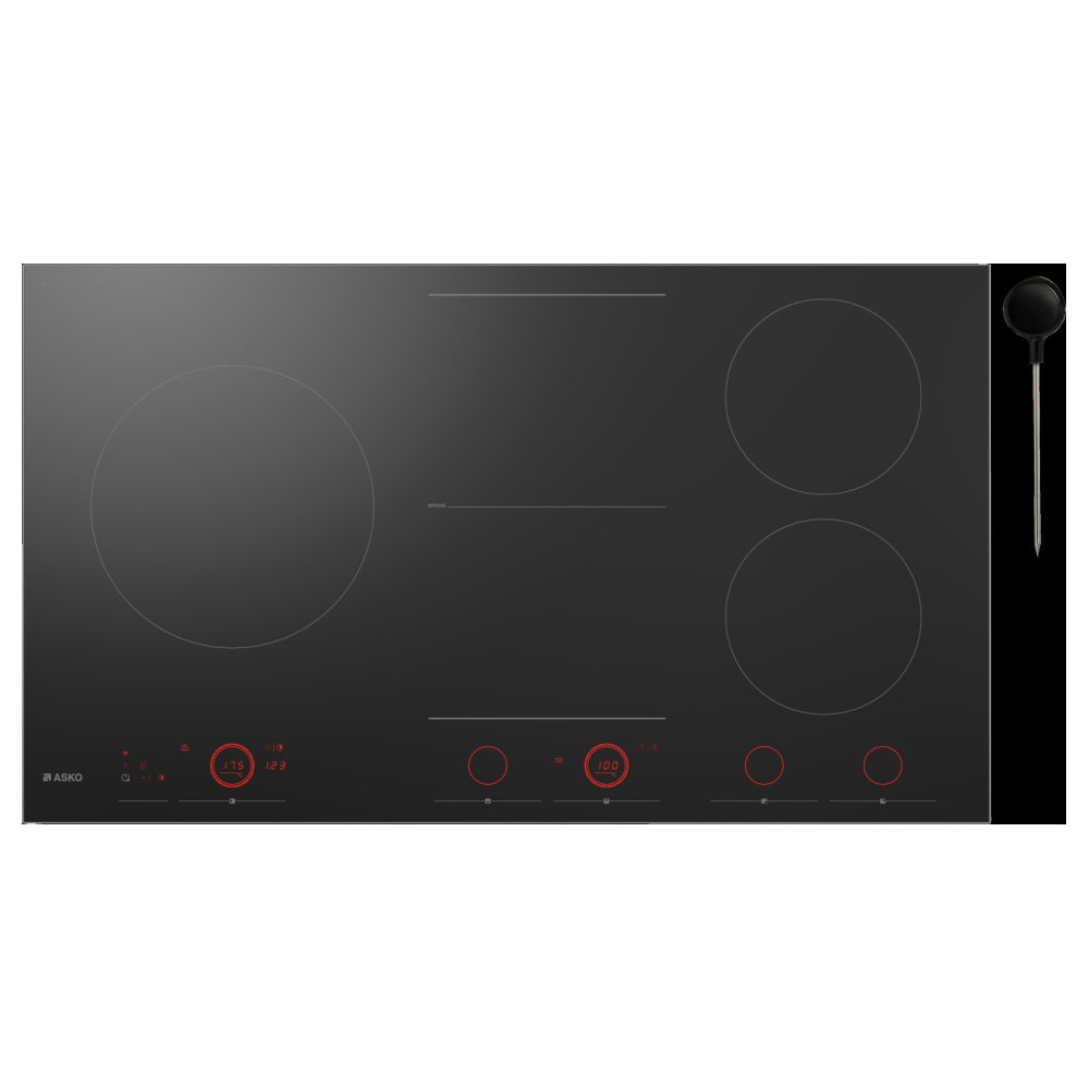 Plan d'induction Asko HID 965 GC Celsius, 90 cm | Verre noir | Duegstore