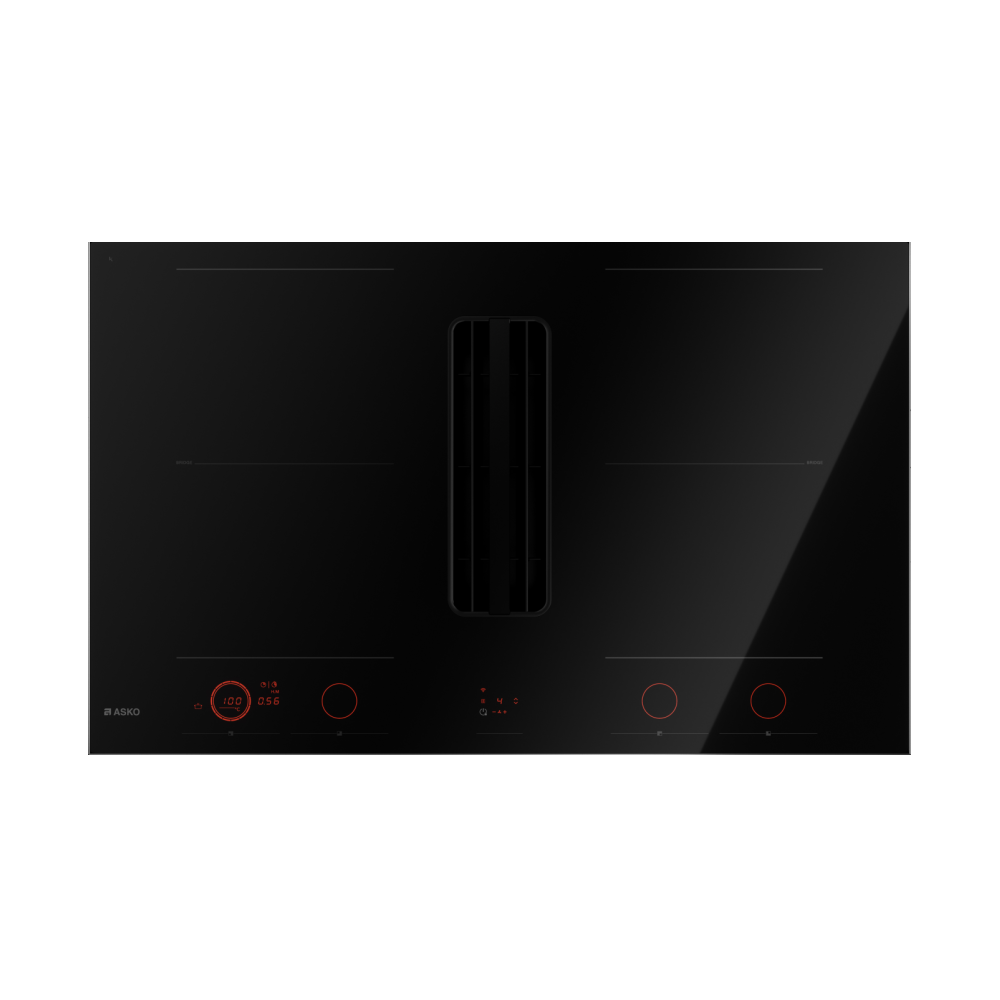 Piano Induzione Asko HIHD 854 GM Style | Cappa Integrata | Vetro Nero 83 cm | Duegstore
