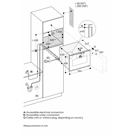 GAGGENAU GS 270 130 Furnace 60x45cm Sterling - Fisso - Right