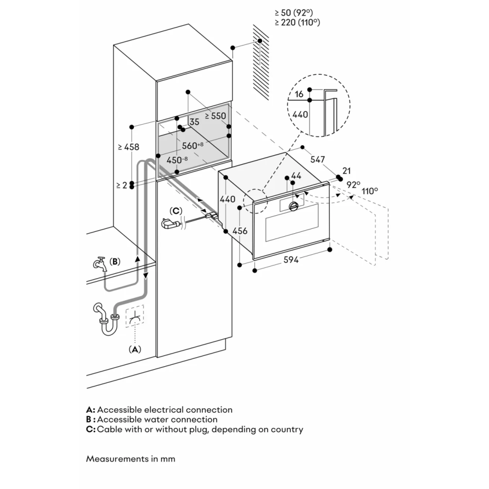 GAGGENAU GS 270 130 Furnace 60x45cm 斯特林 - 费索 - 右