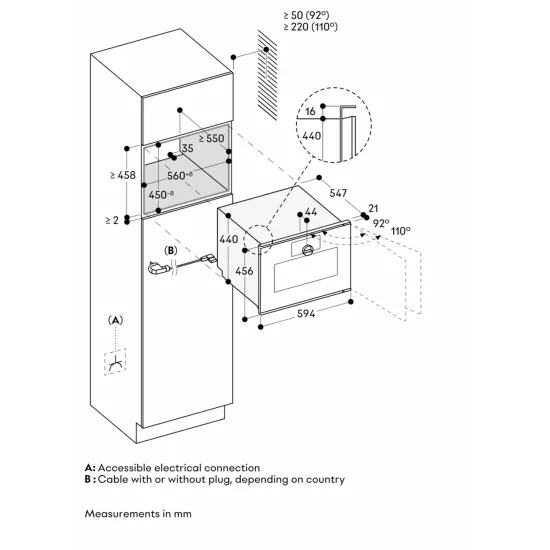 GAGGENAU GS 220 100 Furnace Puro 60x45cm Onyx- Танк - Правильно