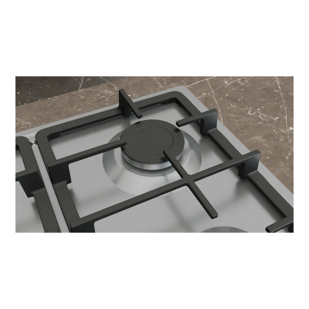 SIEMENS EG6B5PK90 Plancher de cuisson à gaz 60cm en acier inoxydable 4 fontes IQ300