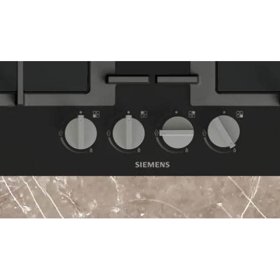 SIEMENS EN6B6HK40 燃气烹饪地板 60厘米玻璃黑吉沙 iQ300