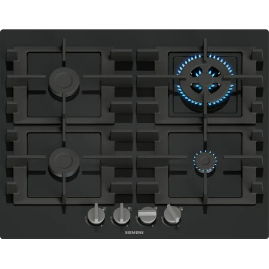 SIEMENS EN6B6HK40 Газовая плитка 60см Стеклянный черный Ghisa iQ300