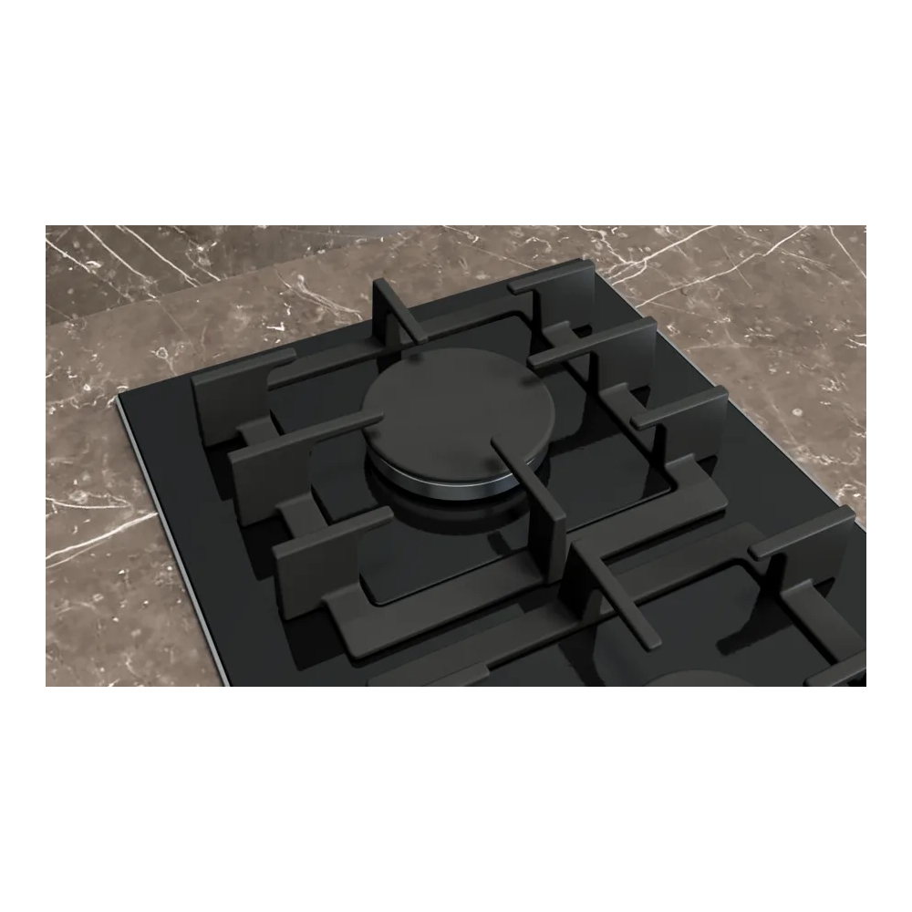 SIEMENS ER3A6BI40 Cottura Gas Domino 30cm SchrittFlamour Glas schwarz