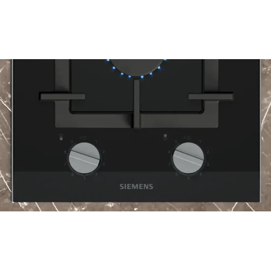 SIEMENS ER3A6BI40 Cottura Gas Domino 30cm SchrittFlamour Glas schwarz