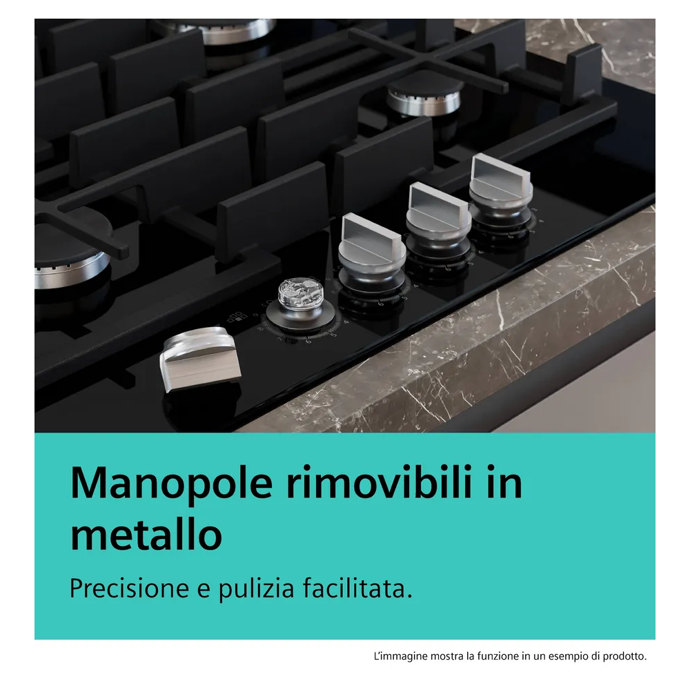 SIEMENS EC9A5RI90 Plancher de cuisson à gaz 90cm EtapeFlame Wok 5kW Acier inoxydable