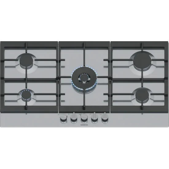SIEMENS EC9A5RI90 Plancher de cuisson à gaz 90cm EtapeFlame Wok 5kW Acier inoxydable