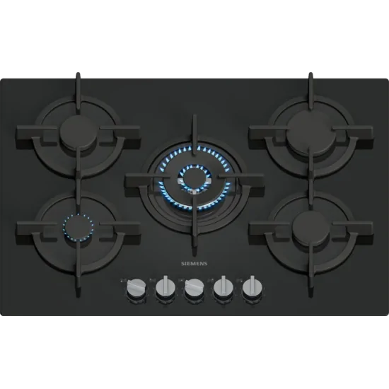 SIEMENS EP7A6QI10 Gasherd Boden 75cm StepFlame Wok Glas schwarz iQ500