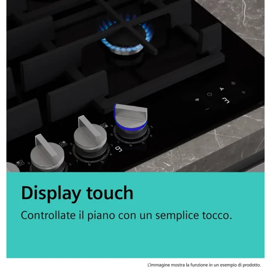 SIEMENS ER7A6RH40 Cotttura Gas 75cm iQ700 Étape intelligente Flame Wok