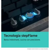 SIEMENS ER9A6SH40 Cottura Gas 90cm iQ700 stepFlame Glas schwarz