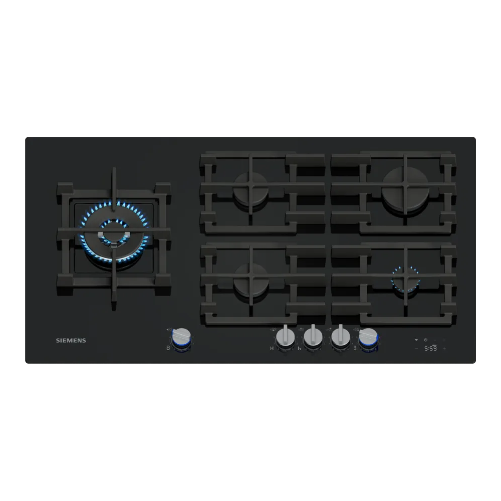 SIEMENS ER9A6SH40 Cottura Gas 90cm iQ700 pasoFlame Glass Black