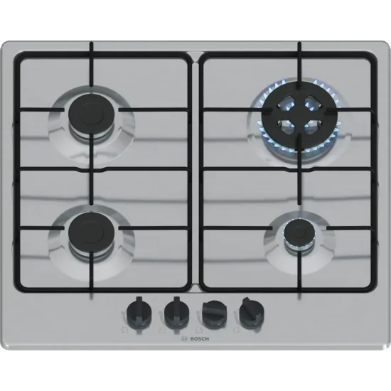 BOSCH PGH6B5K80 Gas Cooking Floor 60cm Series 4 - Stainless Cast Iron