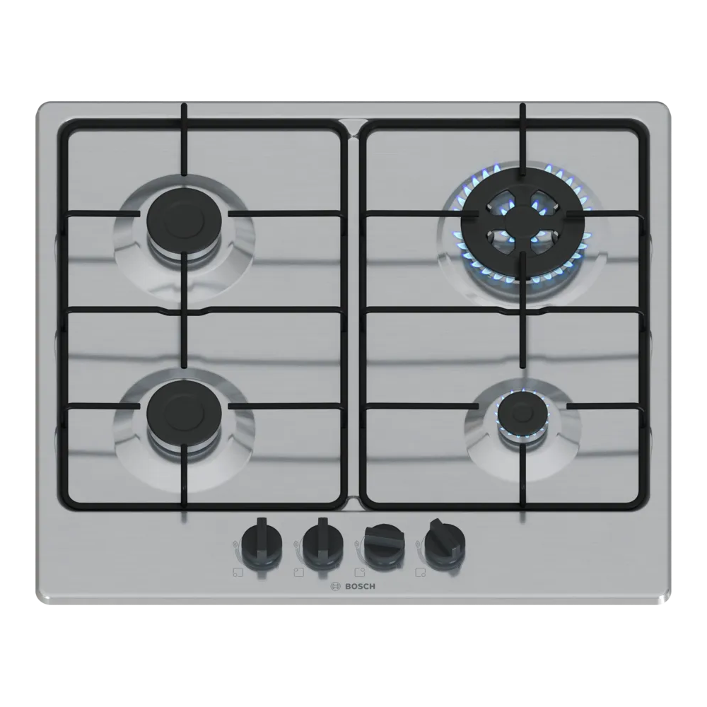 BOSCH PGH6B5K80 Gas Cooking Floor 60cm Series 4 - Stainless Cast Iron