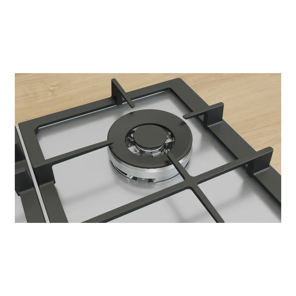 BOSCH PCH6A5I95 Piano Cottura Gas 60cm FlameSelect Wok 3.5kW Inox