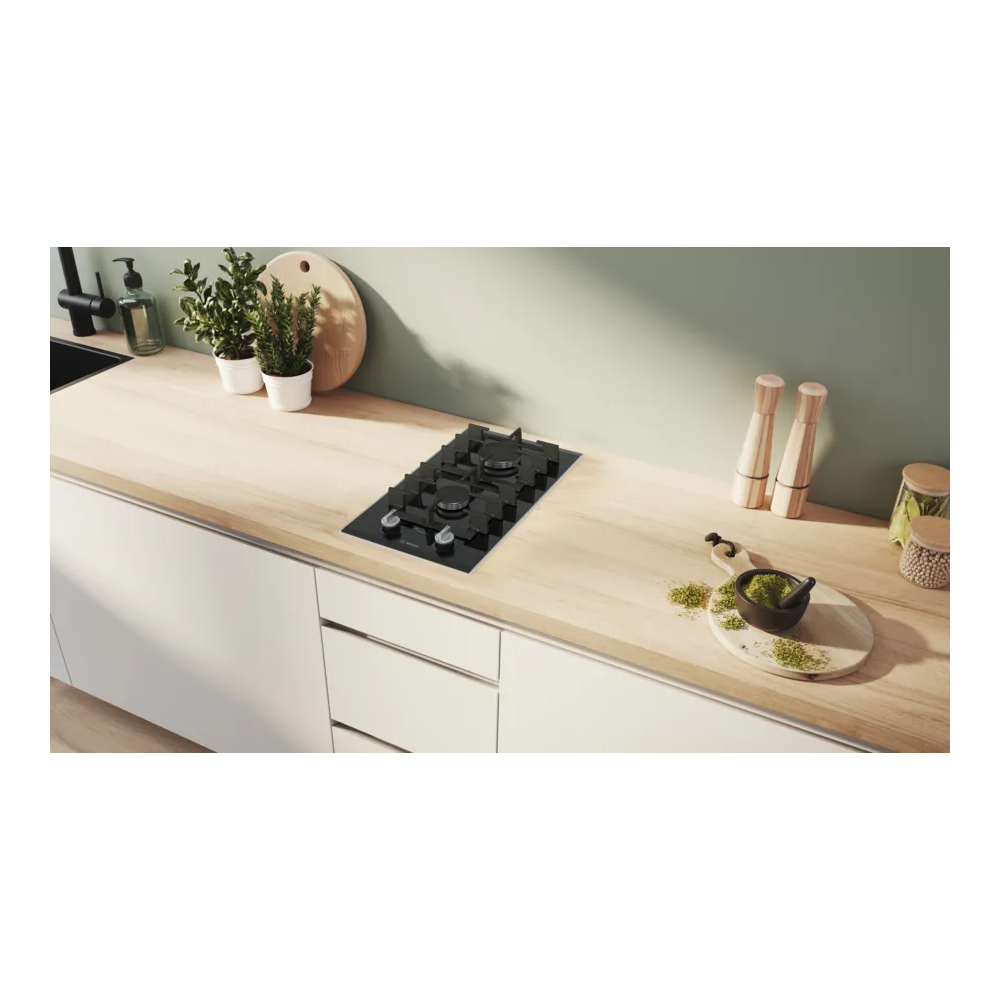 BOSCH PRB3A6I40 Cottura Gas Domino 30см Выберите Black Glass