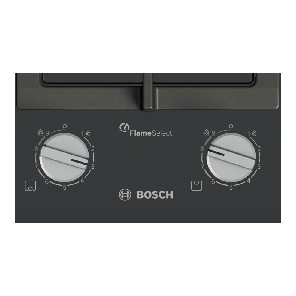BOSCH PRB3A6I40 Piano Cottura Gas Domino 30cm FlameSelect Vetro Nero