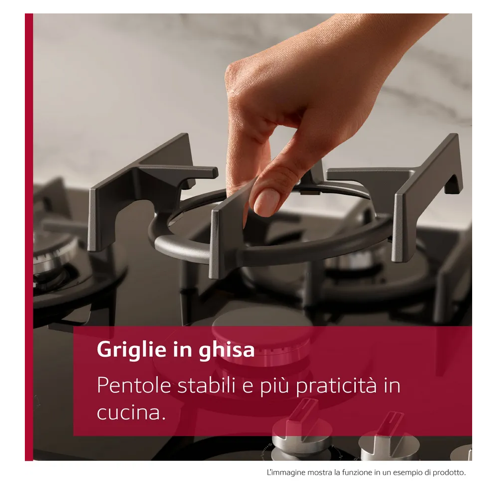 NEFF T27PIQ4S0 Gas Cooking Floor 75cm FlameSelect Wok 4kW Black Glass