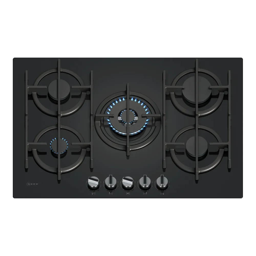 NEFF T27PIQ4S0 Площадка для приготовления газа 75cm FlameSelect Wok 4kW Black Glass