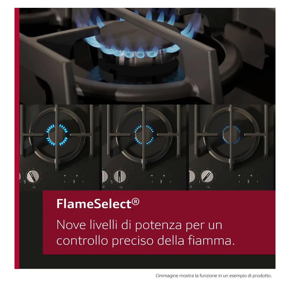 NEFF T27CIS8N0 燃气烹饪地板 75cm Flame 选择双Wok 5kW 无污钢