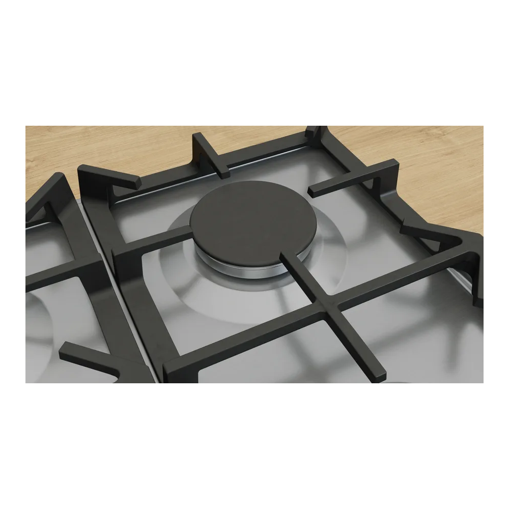 NEFF T27CIS8N0 Gas Cooking Floor 75cm FlameSelect Dual Wok 5kW Acier inoxydable