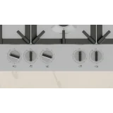 NEFF T27CIS8N0 燃气烹饪地板 75cm Flame 选择双Wok 5kW 无污钢