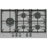 NEFF T27CIS8N0 Gas Cooking Floor 75cm FlameSelect Dual Wok 5kW Acier inoxydable