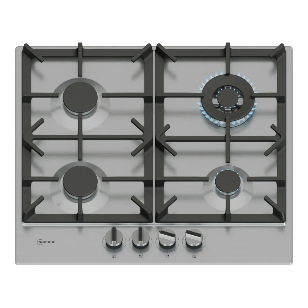 Floor Cooking Stainless steel triple crown .a Gas from 60 cm 4 NEFF fires