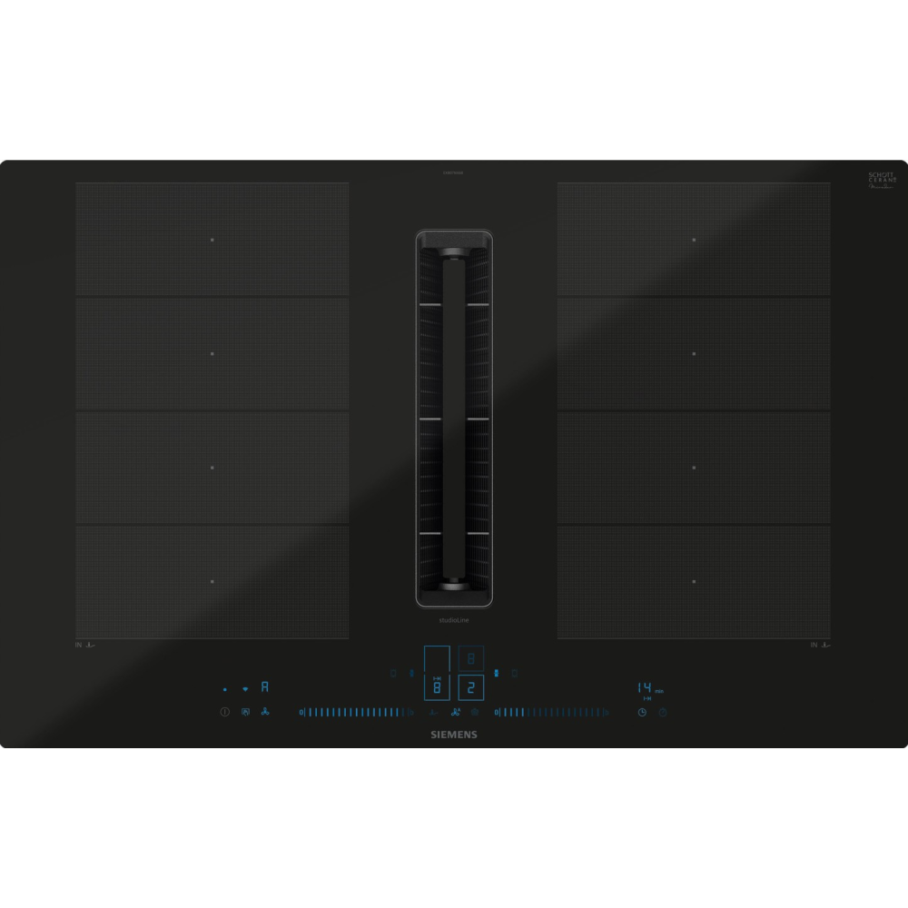 Plan de succión Siemens EX800NX68E 80 cm ANTE Filo installation, Flex Induction Silencioso Duegstore