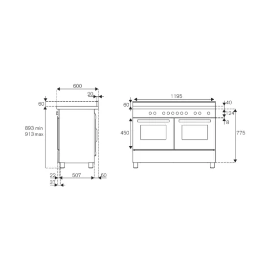 Bertazzoni MAS125I2E号机长 厨房120厘米