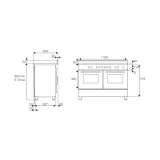 Bertazzoni MASTER MAS125I2E Cuisine 120 cm Induction Double four
