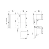 SMEG FA8005LPO6 Colonial-kombinierte Kühlschrank-Creme links d