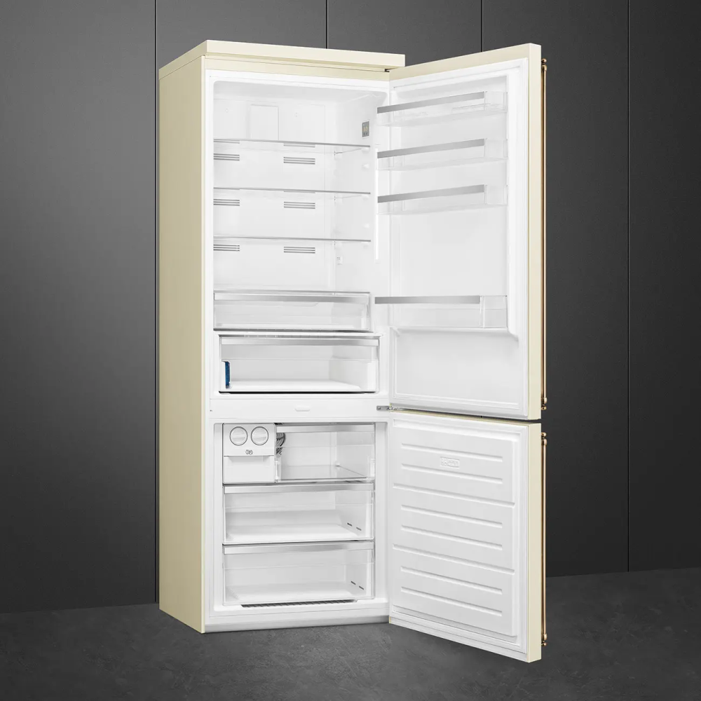 SMEG FA8005LPO6 Colonial-kombinierte Kühlschrank-Creme links d