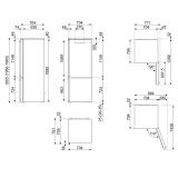 Smeg FA8005RPO6 Frigo Combinato Coloniale Panna Destra D