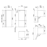 SMEG FA3905LX6 Combined Refrigerator No Frost Stainless St. Class D