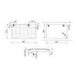 SMEG PGF962 90 cm HOP 6 FIRES DE ACERO SEMIFILIO DE ACERO INOXIDABLE