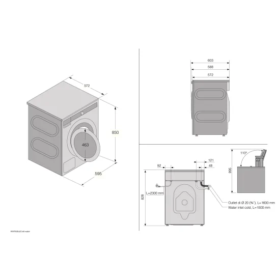 Asko W1084W Waschmaschine 8 kg 1400 U / min Klasse A, Stahl Seal ™ Wi-Fi